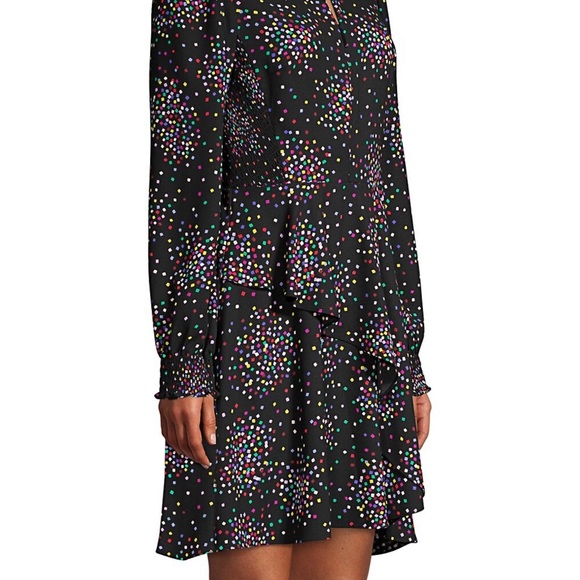 KATE SPADE CONFETTI PRINT SMOCKED SHIRT DRESS - Picture 6 of 16